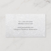 Makeup Artist Roos Gold Lips Elegant White Glitter Visitekaartje (Achterkant)