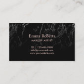 Makeup Artist Roos Gold Lips & Gold Butterflies Visitekaartje (Achterkant)