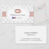 Makeup Artist Roos Gold Lips Luxe Quilts Visitekaartje (Voorkant / Achterkant)