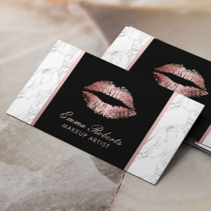 Makeup Artist Roos Gold Lips Marble Appointment Afsprakenkaartje