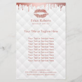 Makeup Artist Roos Gold Lips Modern Beauty Salon Flyer (Achterkant)