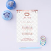 Makeup Artist Roos Gold Lips Modern Beauty Salon Flyer (Enkel)