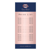 Makeup Artist Roos Gold Lips Navy Blue Price List Reclamekaart (Achterkant)