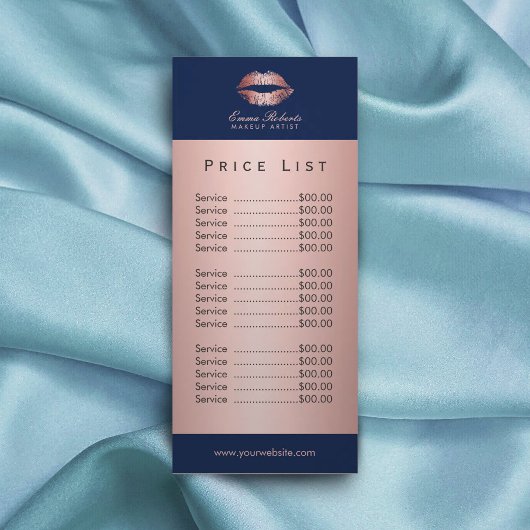 Makeup Artist Roos Gold Lips Navy Blue Price List Reclamekaart