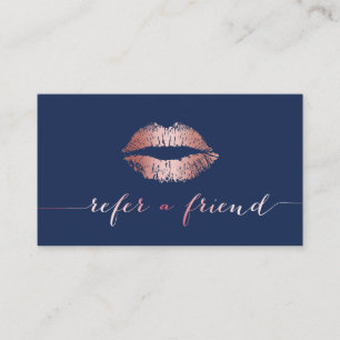 Makeup Artist Roos Gold Lips Navy Blue Referral