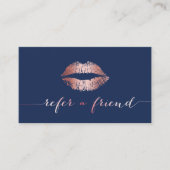 Makeup Artist Roos Gold Lips Navy Blue Referral (Voorkant)