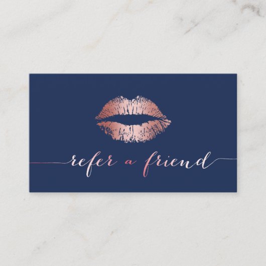 Makeup Artist Roos Gold Lips Navy Blue Referral (Voorkant)