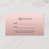 Makeup Artist Roos Gold Lips Navy Blue Salon Afsprakenkaartje (Achterkant)