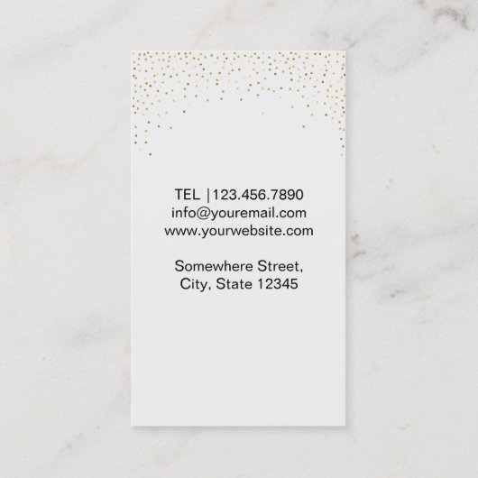 Makeup Artist Roos Gold Lips Salon Social Media Visitekaartje (Achterkant)