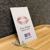 Makeup Artist Roos Gold Lips Salon Social Media Visitekaartje