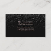 Makeup Artist Roos Gold Lips Trendy Black Glitter Visitekaartje (Achterkant)