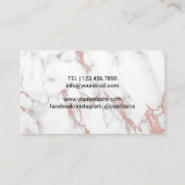 Makeup Artist Roos Gold Lips Trendy Marble Salon Visitekaartje (Achterkant)