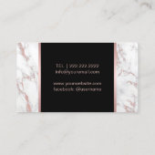 Makeup Artist Roos Gold Lips Trendy Marble Visitekaartje (Achterkant)
