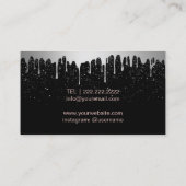 Makeup Artist Roos Gold Lips Trendy Silver Drivers Visitekaartje (Achterkant)