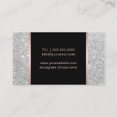 Makeup Artist Roos Gold Lips Trendy Silver Glitter Visitekaartje (Achterkant)