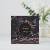 Makeup Artist Roos Gold Marble Invitation Kaart (Staand voorkant)