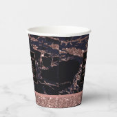 Makeup Artist Roos Gold Marble Paper Cup Papieren Bekers (Rechts)