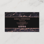 Makeup Artist Roos Gold Marble Visitekaartje (Achterkant)