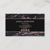 Makeup Artist Roos Gold Marble Visitekaartje (Achterkant)