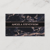 Makeup Artist Roos Gold Marble Visitekaartje (Voorkant)