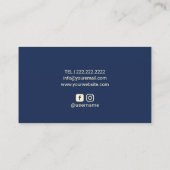 Makeup Artist Roos Gold Navy Marble Hair Salon Visitekaartje (Achterkant)