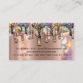 Makeup Artist. Roos Gold Paarse Lashes Holograaf Visitekaartje (Achterkant)