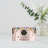 Makeup Artist Roos Holografen Logo Afsprakenkaartje (Staand voorkant)