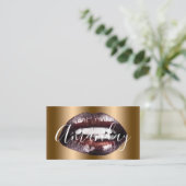 Makeup Artist Roos Honey Lip Logo QR Code Visitekaartje (Staand voorkant)