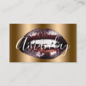 Makeup Artist Roos Honey Lip Logo QR Code Visitekaartje (Voorkant)