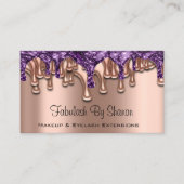 Makeup Artist Roos Paarse Drift Nails Salon Visitekaartje (Voorkant)
