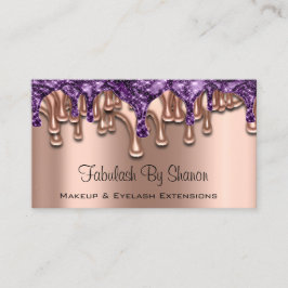 Makeup Artist Roos Paarse Drift Nails Salon Visitekaartje