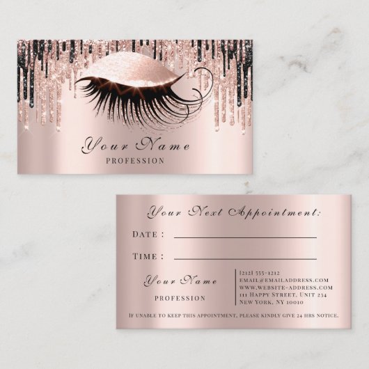 Makeup Artist Roos Spark Lips Eye Appointcard Afsprakenkaartje (Voorkant / Achterkant)