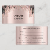 Makeup Artist Roos Spark Lips Wax Appointment Logo Afsprakenkaartje (Voorkant / Achterkant)