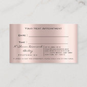 Makeup Artist Roos Spark Lips Wax Green Eyes Afsprakenkaartje (Achterkant)