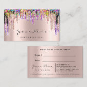 Makeup Artist Roos Unicorn Wax Appointcard Afsprakenkaartje (Voorkant / Achterkant)