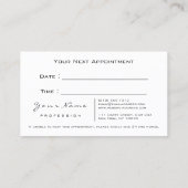 Makeup Artist Roos White VIP Wax Appointcard Afsprakenkaartje (Achterkant)