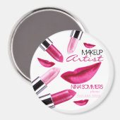 Makeup Artist Round Magnet (Voorkant / Achterkant)