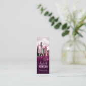 Makeup Artist - Roze schoonheid Glitter Compact Mini Visitekaartje (Staand voorkant)