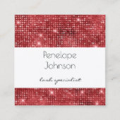 Makeup Artist Ruby Sparkle Glam Vierkante Visitekaartje (Voorkant)