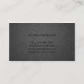 Makeup Artist Salon Elegant Black Minimalist Visitekaartje (Achterkant)