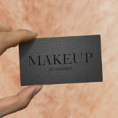Makeup Artist Salon Elegant Black Minimalist Visitekaartje