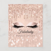 Makeup Artist Salon Glitter Flyer Roos Price List1 (Achterkant)