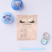 Makeup Artist Salon Glitter Flyer Roos Price List1 (Enkel)