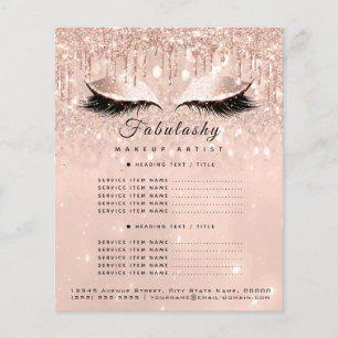 Makeup Artist Salon Glitter Flyer Roos Price List1