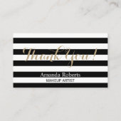 Makeup Artist Salon Modern Stripes Loyalty Punch (Achterkant)