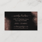 Makeup Artist Salon Roos Gold Glitter Brush Visitekaartje (Achterkant)