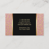Makeup Artist Salon Roos Gold Lips Modern Leopard Visitekaartje (Achterkant)