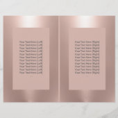 Makeup Artist Salon Spa Roos Gold BiFold Flyer (Achterkant)