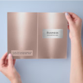 Makeup Artist Salon Spa Roos Gold BiFold Flyer (Hand)