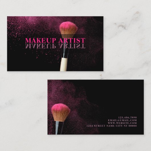 Makeup Artist Salon Visitekaartje (Voorkant / Achterkant)